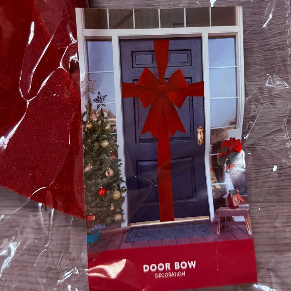 New in package! Red Door Bow and Ribbon Wrap to make your door look like a gift